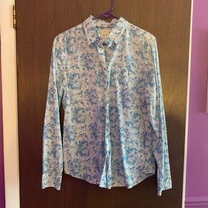 Floral button down top